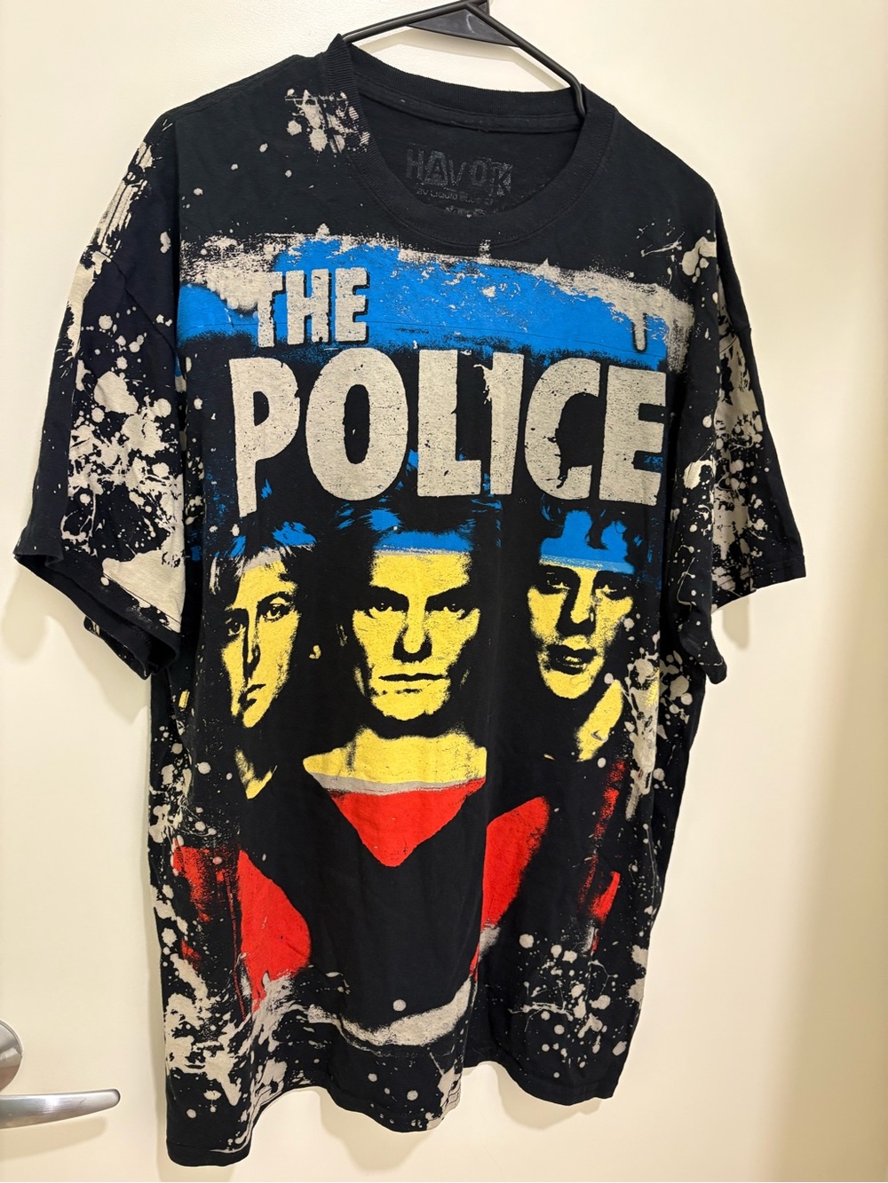 The Police Synchronicity Havok Liquid Blue Graphic Band Tee XL